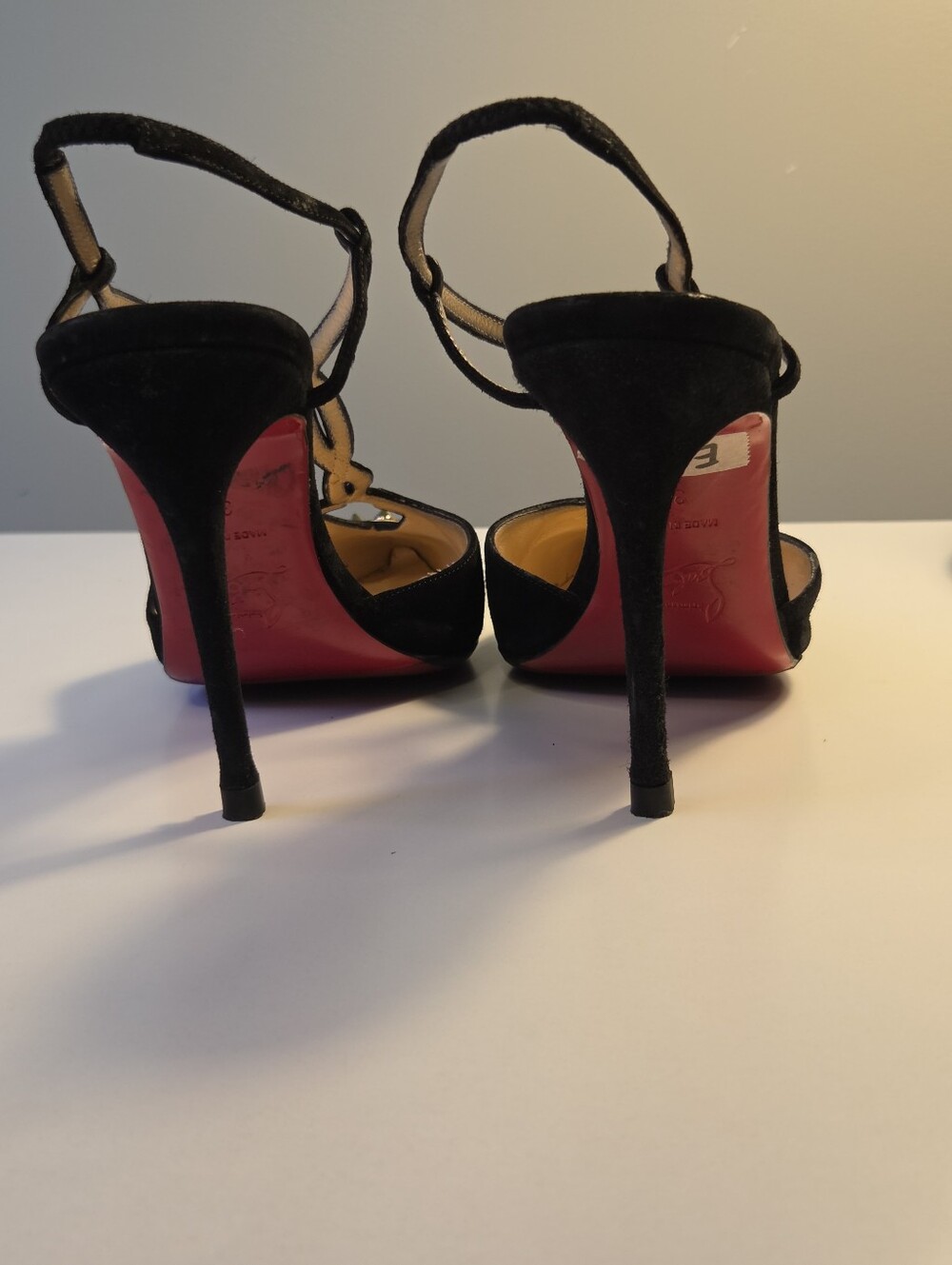 Black Stud-Accent Slingback High Heels - Picture 9 of 15